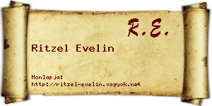 Ritzel Evelin névjegykártya